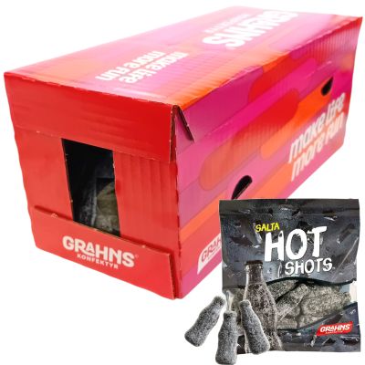 Grahns Salta Hot Shots salmiakki 60g x 14kpl