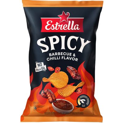 Estrella Spicy Barbeque Style perunalastu 115g