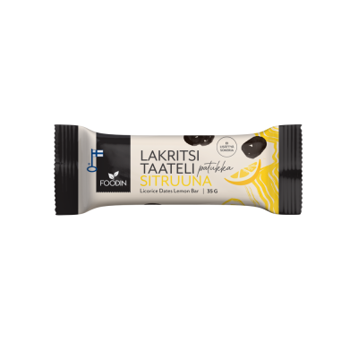 Foodin Lakritsitaatelipatukka sitruuna 35g