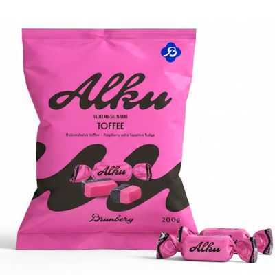 Brunberg Alku Vadelma-Salmiakki toffee 200g
