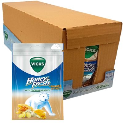 Vicks Honey Fresh Ginger kurkkupastilli 72g x 20kpl