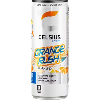 Celsius Orange Rush energiajuoma 355ml