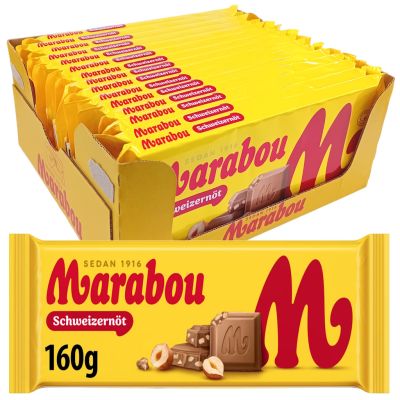 Marabou Schweizer Nöt suklaalevy 160g x 15kpl