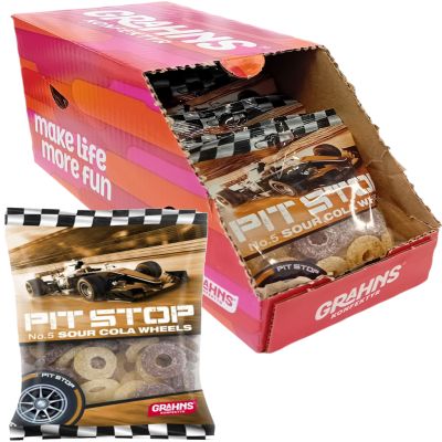 Grahns Pit Stop Sour Cola Wheels renkaat 50g x 14kpl
