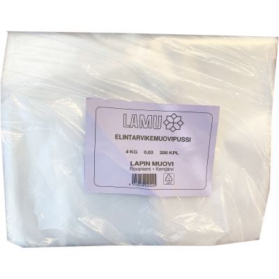Elintarvikemuovipussi 4kg x 200kpl
