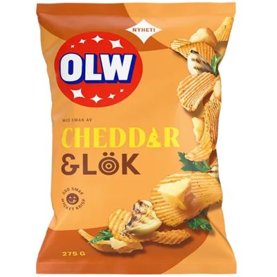OLW Cheddar & Sipuli perunalastu 275g