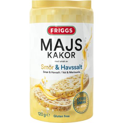 Friggs Gluteeniton Maissikakku Voi & Merisuola 120g