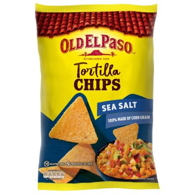 Old El Paso Tortilla Nachips Sea Salt 185g