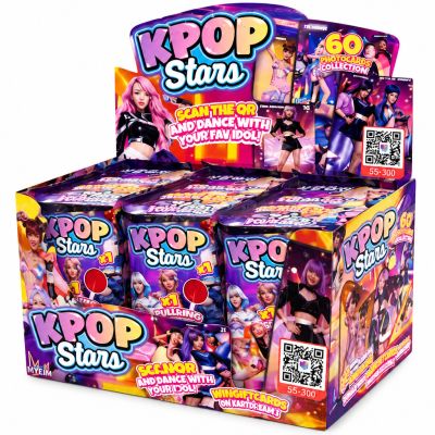 Candy KPop Stars tikkari 5,2g + 3 keräilykorttia x 24kpl