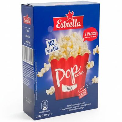 Estrella Micropopcorn 3-pack suolattu 270g