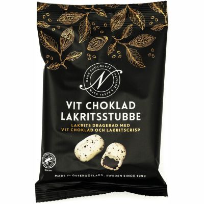 Narr Vit Choklad Lakritsstubbe valkosuklaalaku 100g