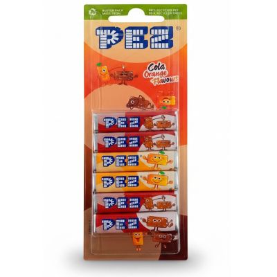 PEZ Cola Orange täyttöpakkaus 6kpl