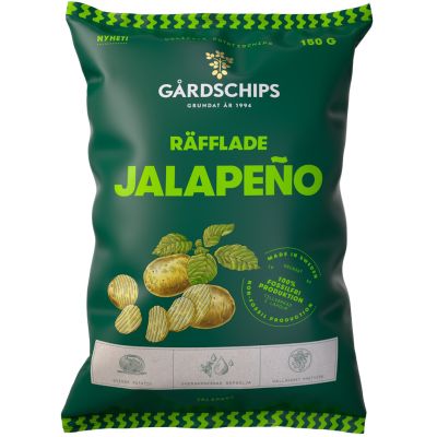 Gårdschips Räfflade Jalapeno perunalastu 150g
