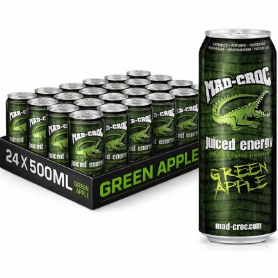 Mad Croc Juiced Energy Green Apple energiajuoma 500ml x 24-pack