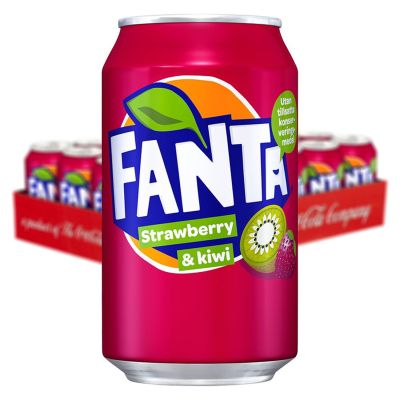 Fanta Strawberry & Kiwi virvoitusjuoma 330ml x 24kpl