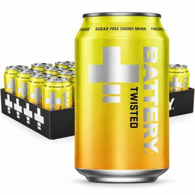 Battery Twisted Sugar Free Pineapple + Orange energiajuoma 330ml x 24-pack