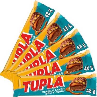 Cloetta Tupla Double Layer Salty Corn suklaapatukka 48g x 5kpl