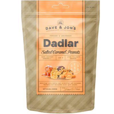 Dave & Jons Salted Caramel Peanuts karkkitaatelit 125g