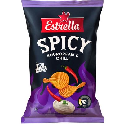 Estrella Spicy Chilli & Sourcream perunalastu 115g