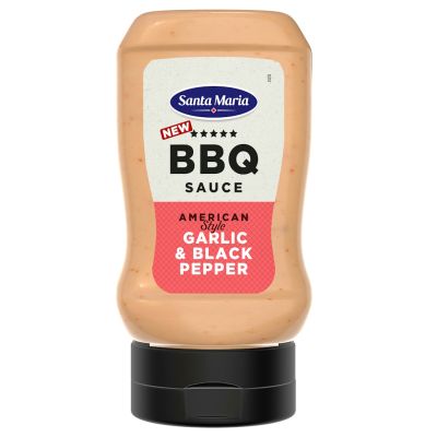 Santa Maria BBQ American Style Garlic-Black Pepper kastike 280g