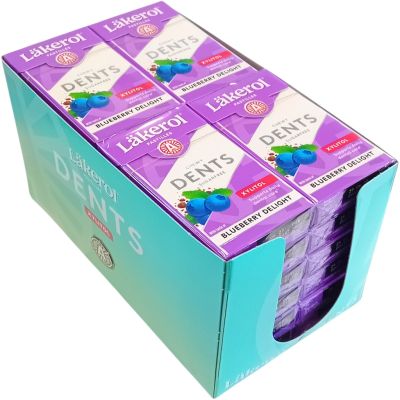 Läkerol Dents Blueberry Delight ksylitolipastilli 36g x 24 askia
