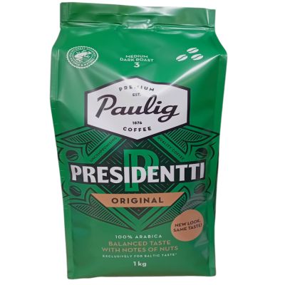 Paulig Presidentti Tumma Paahto kahvipapu 1kg