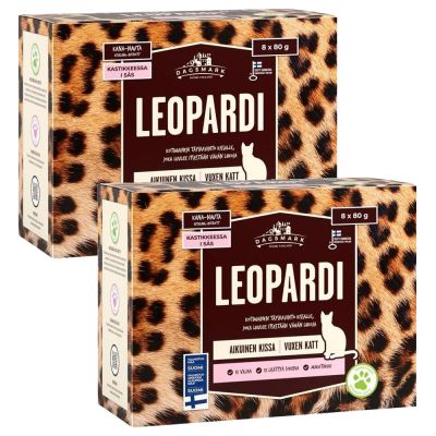 Dagsmark Leopardi kissanruoka 8 x 80g kanaa ja nautaa kastik x 2kpl