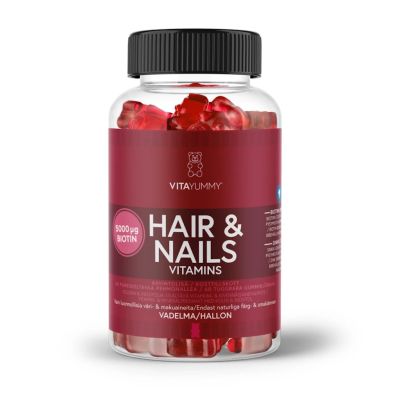 VitaYummy Hiukset & Kynnet vadelma 60kpl