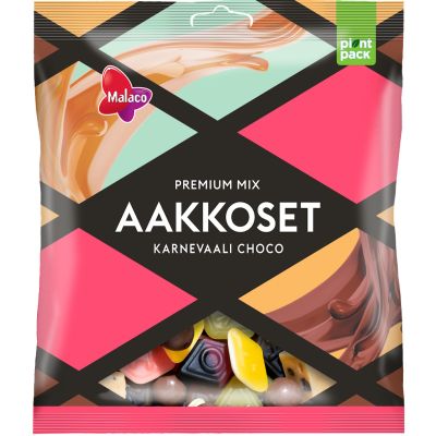 Malaco Aakkoset Karnevaali Choco makeissekoitus 280g