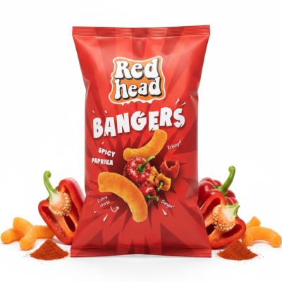 Redhead Bangers Spicy Paprika snacks 100g
