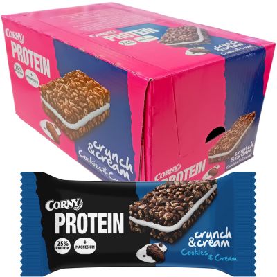 Corny Protein Crunch & Cookies & Cream proteiinipatukka 35g x 24kpl