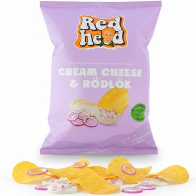Redhead Cream Cheese & Rödlök perunalastut 150g
