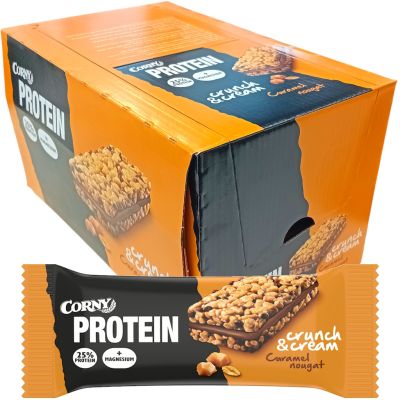Corny Protein Crunch & Cream Caramel Nougat proteiinipatukka 35g x 24kpl