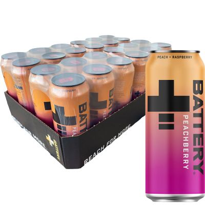 Battery Peach + Raspberry energiajuoma 500ml x 24-pack