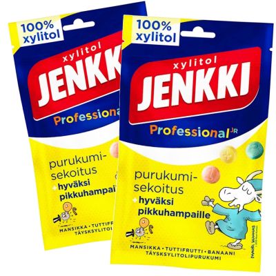 Jenkki Professional Jr Herra Hakkarainen täysksylitolipurukumi 75g x 2kpl