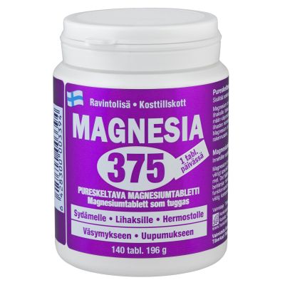 Magnesia 375 pureskeltava magnesiumtabletti (140 tabl)
