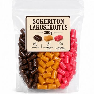 Sokeriton Lakusekoitus 200g