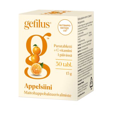 Gefilus Appelsiini + C vitamiini purutabletti 30 tabl