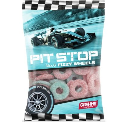 Grahns Pit Stop Fizzy Wheels renkaat 50g