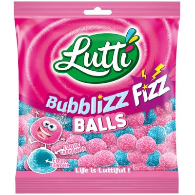 Lutti Bubblizz Fizz Balls makeispussi 100g