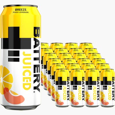 Battery Juiced Breeze Peach Lemon energiajuoma 330ml x 24-pack