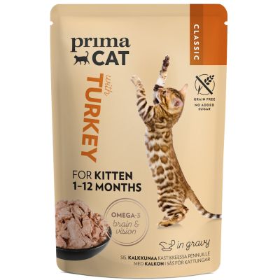 PrimaCat Classic Kalkkunaa kastikkeessa pennuille 85g