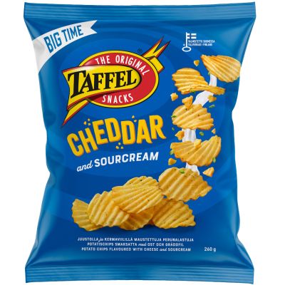 Taffel Cheddar & Sourcream perunalastu 260g