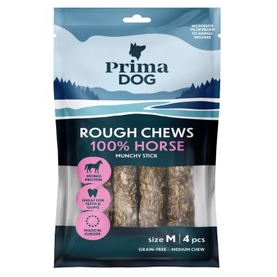 PrimaDog Rough Chews Hevonen rouhepatukka M 12cm 112g