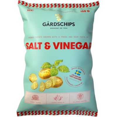 Gårdschips Salt Vinegar perunalastu 150g