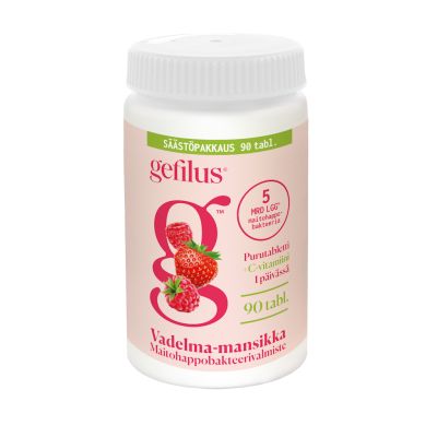 Gefilus Vadelma + C vitamiini purutabletti 90 tabl