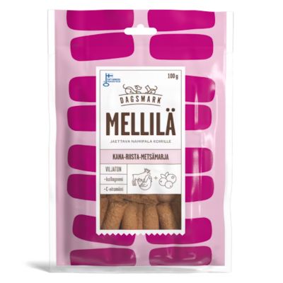 Dagsmark MELLILÄ kana-riista-metsämarja herkku koirille 100g