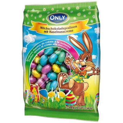 Only Maitosuklaamunat hasselpähkinätäytteellä 500g