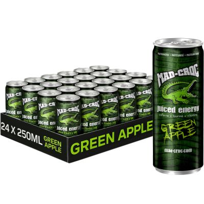 Mad Croc Juiced Energy Green Apple energiajuoma 250ml x 24-pack