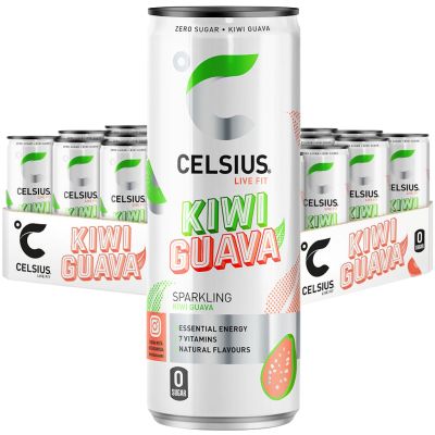 Celsius Kiwi Guava energiajuoma 355ml x 24kpl